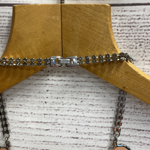 NWOT Stunning Large Ice crystal Statement Necklace Banana Republic Retail $ 198 - Picture 10 of 10